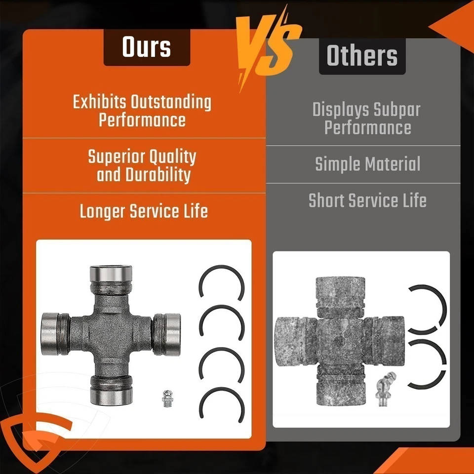 Eje de transmisión premium 2 piezas junta universal delantero trasero Moog 534G 6 Foto 3 de 4