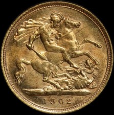 1902 Sydney Edward VII Half Sovereign good EF