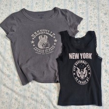 John Galt Nashville Shirt Womens Grey and black Brandy Melville Lot