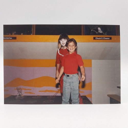 Foto Vintage Chuck E Formaggio Adorabile Bambino Facepaint Strano Trovato Arte Istantanea - Foto 2 di 5