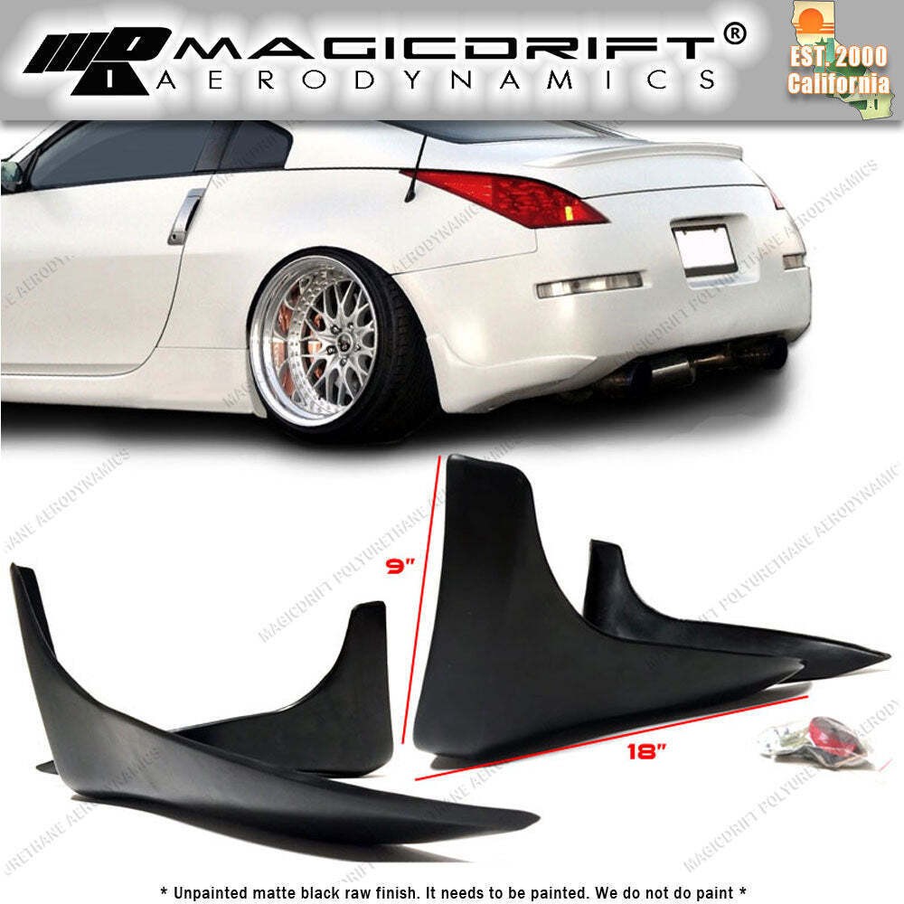 For 03-09 Nissan 350Z Fairlady Z Z33 JDM Rear Bumper Aprons Side