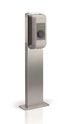 KEBA Standfuß für Wallbox KeContact P30 89.735, Ladesäulen-Stele, Edelstahl