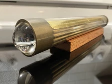 Corki Weeks Kaleidoscope 15” Ribbed Brass w/ Wood Stand – Rico, Colorado Vintage