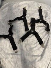4 Packs Bed Sheet Fasteners Adjustable Mattress Cover Straps with Metal Clips