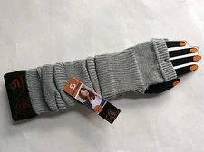 1 PAIR LADIES OPERA LENGTH ARM WARMERS * NIP * GRAY