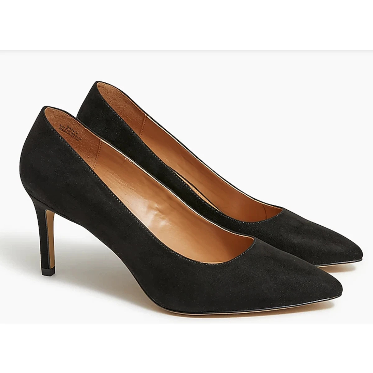 J crew black suede best sale pumps