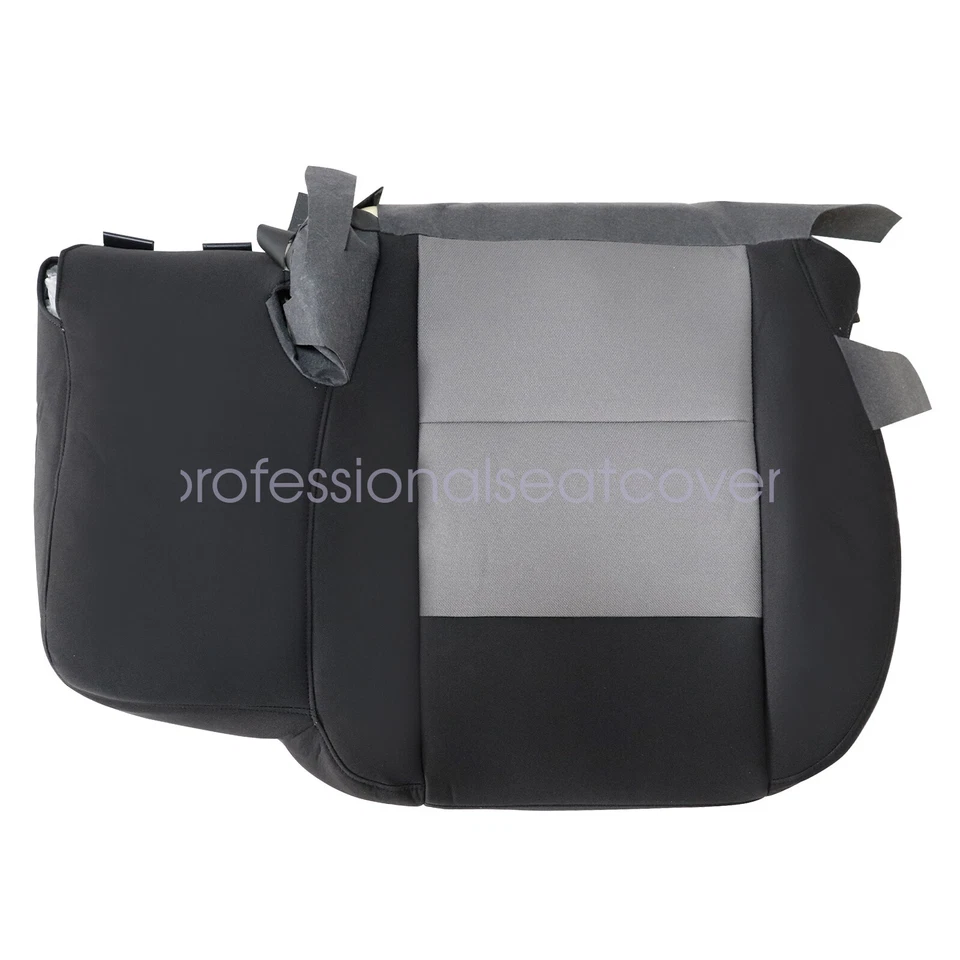 For 2003-2009 2010 2011 Ford Ranger Driver Bottom Cloth Seat Cover Black/Gray - Image 4 of 4