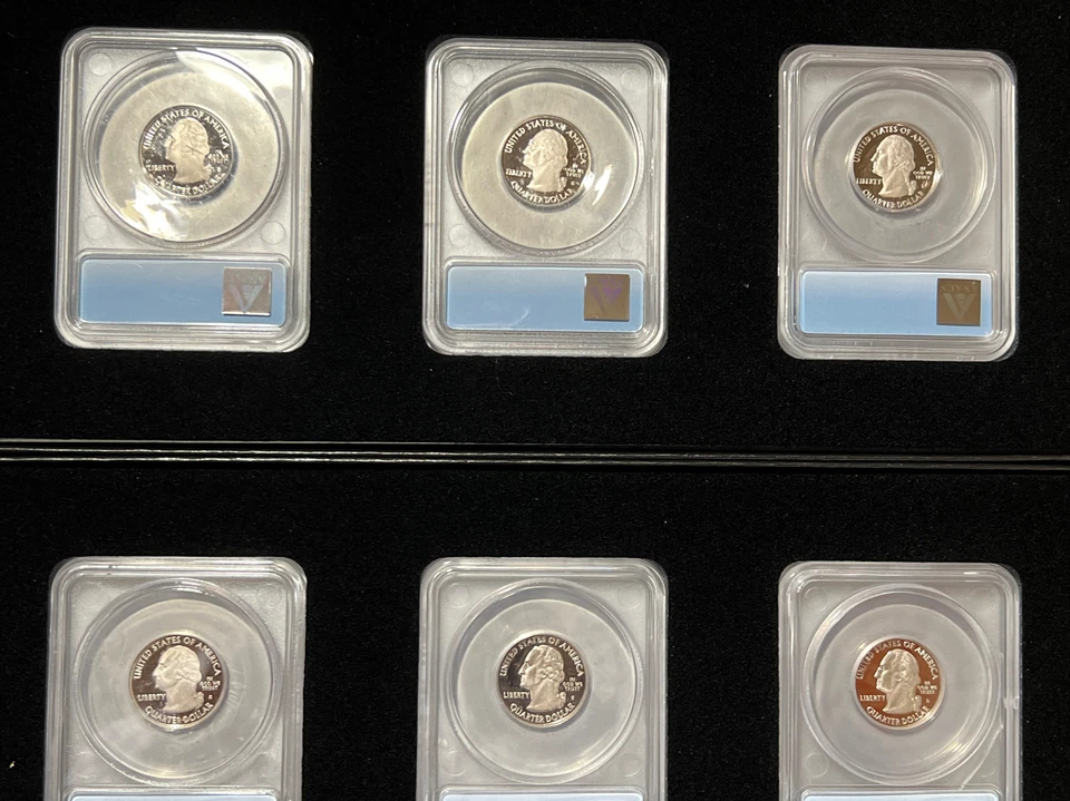 Boxed Set of 6 2009-S US DC & Territories State Quarters ANACS PR70 DCAM X84 - Image 4 of 4