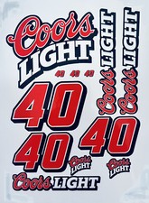1/10 Scale R/C Racing Vinyl Decal/Sticker Sheet W/ Sponsor Sticker Coors Light