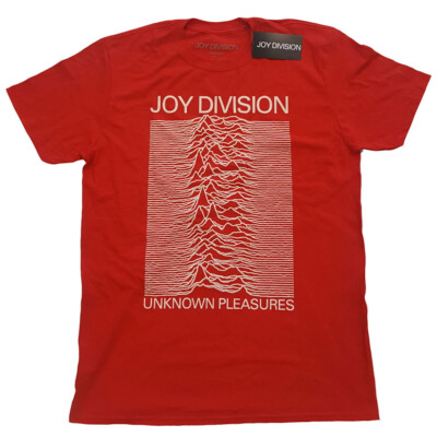Joy Division Unknown Pleasures Red T-Shirt NEW OFFICIAL | eBay
