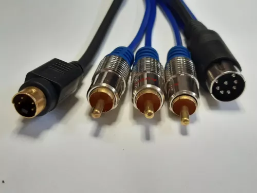 Commodore C64 C128 High Quality S-VIDEO & Composite Video Cable TV Lead DELUXE