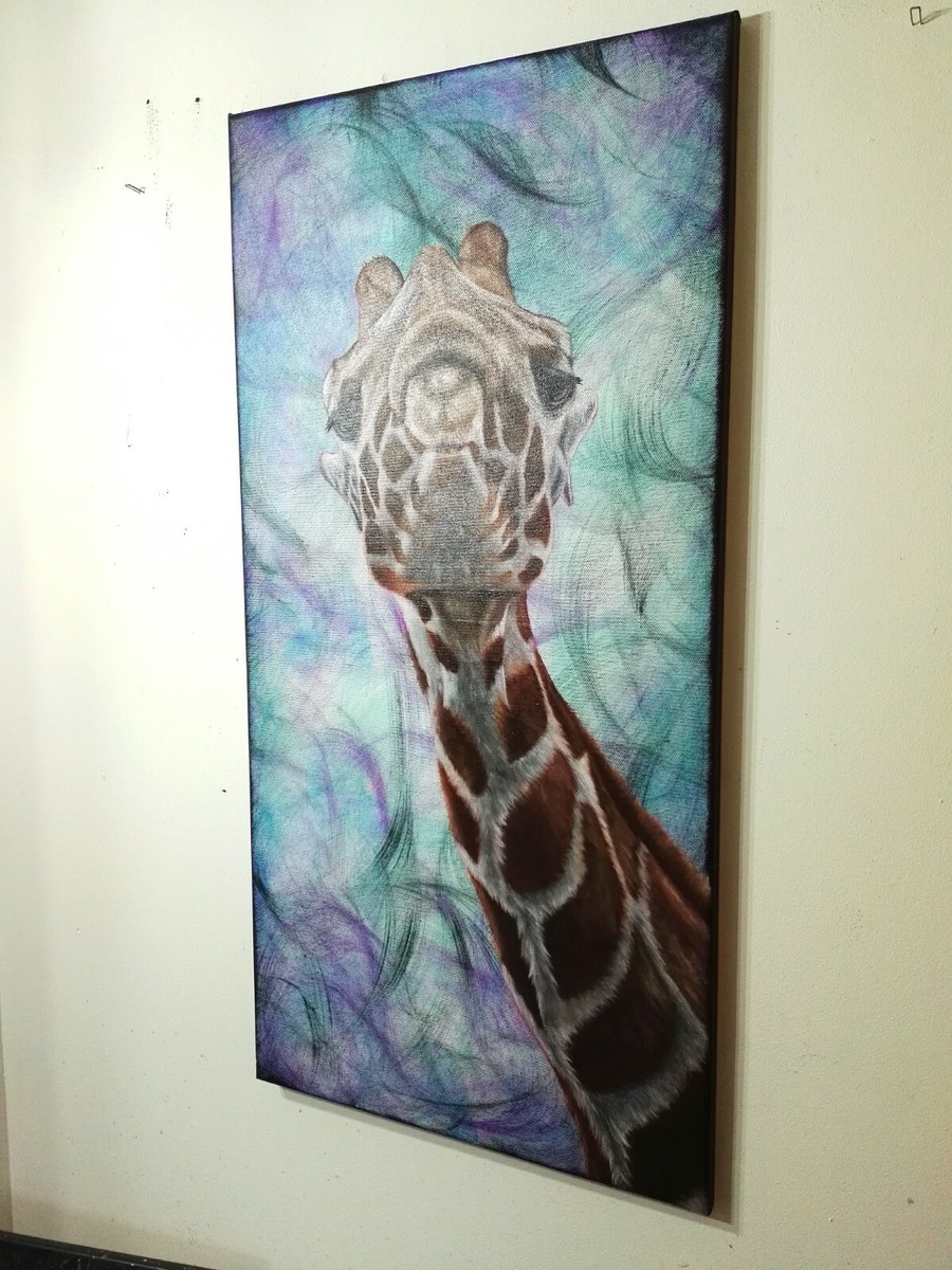 PEINTURE, TABLEAU, HUILE sur toile format 33/41 cm année 2024 lionceau