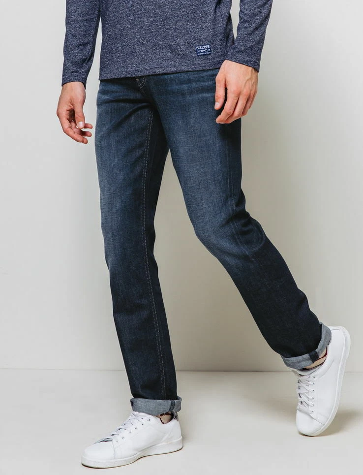 C Pantalon Jean Coupe Droite Effet D lav 73034 Bizzbee Taille