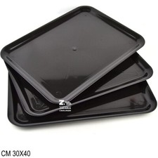 VASSOIO SOTTOTORTA PAPERINO CM 30X40 IN PLASTICA NERO PER TORTE DOLCI SALATI