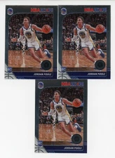 3 CARD LOT 2019-20 PANINI HOOPS PREMIUM STOCK JORDAN POOLE   RC