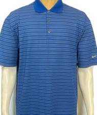 Nike Dri Fit UV Golf Polo Men  s Large Short Sleeve Golf Shirt Polyester Nylon