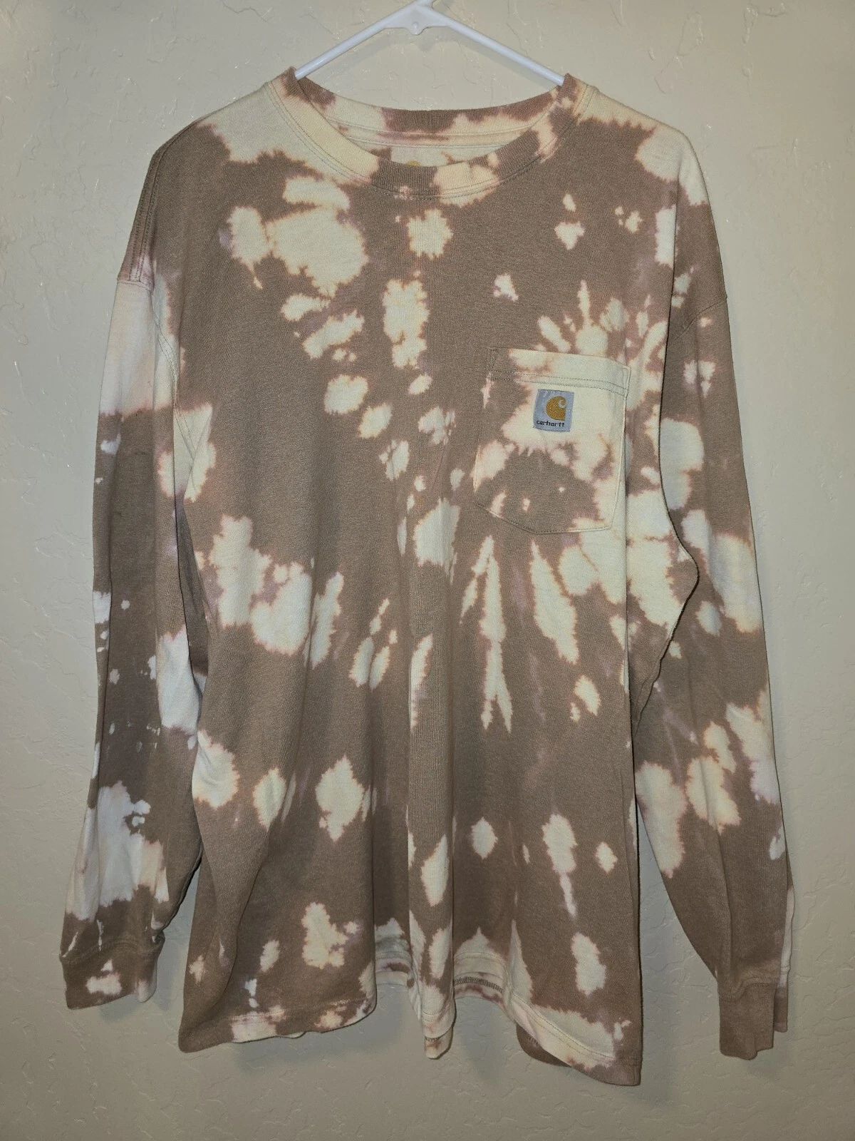 TIE DYE Carhartt T Shirt Men's XL Long Sleeve Pocket OG FIT K126 265 FAll 2018