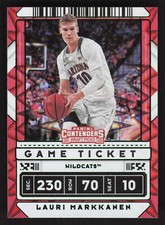 2020 Contenders #26 Lauri Markkanen Game Ticket Green Explosion Arizona