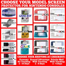 Film Screen Protector Nintendo GB/GBA/SP/GBC/GBP/DS Lite/New/3DS/2DS/DSi/XL/LL