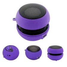 Portable Wired Speaker Audio Multimedia Rechargeable Purple for Phones Tablets