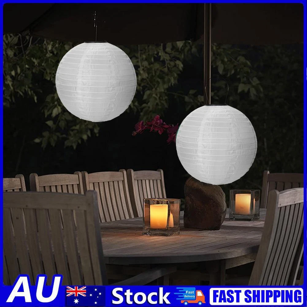 30cm Solar Hanging String Light Holiday Lantern LED China Lamp White