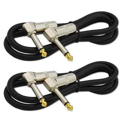 2,3ft 1/4 to 6.35 mm TS right angle audio sound speaker wire SPEAKON DJ cable