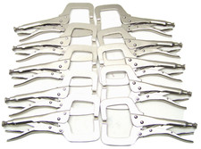 10 pcs 11" LOCKING C CLAMPS WITH REGULAR TIPS VISE WELDING CLAMP HOLDING DENT