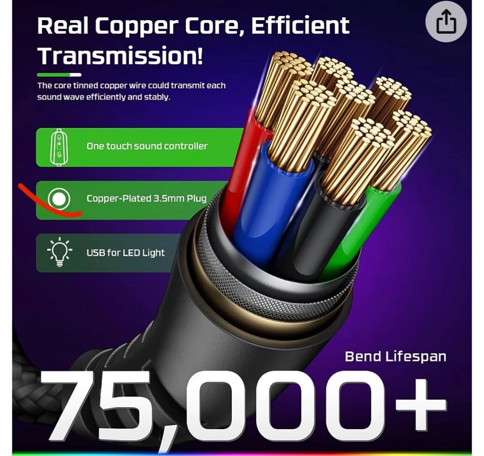 Fachixy FC200 Cuffie Gaming per PS4 PS5 PC Xbox Nintendo Switch Cuffie Xbox c... - Immagine 4 di 4