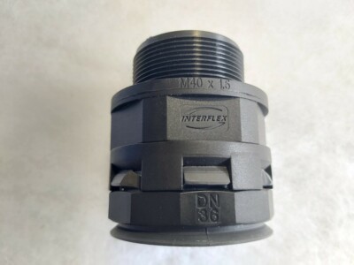 24 Stk. Gerade Verbindungsstücke, DN36 / M40 x 1,5, Interflex / Racor,  neu -60%