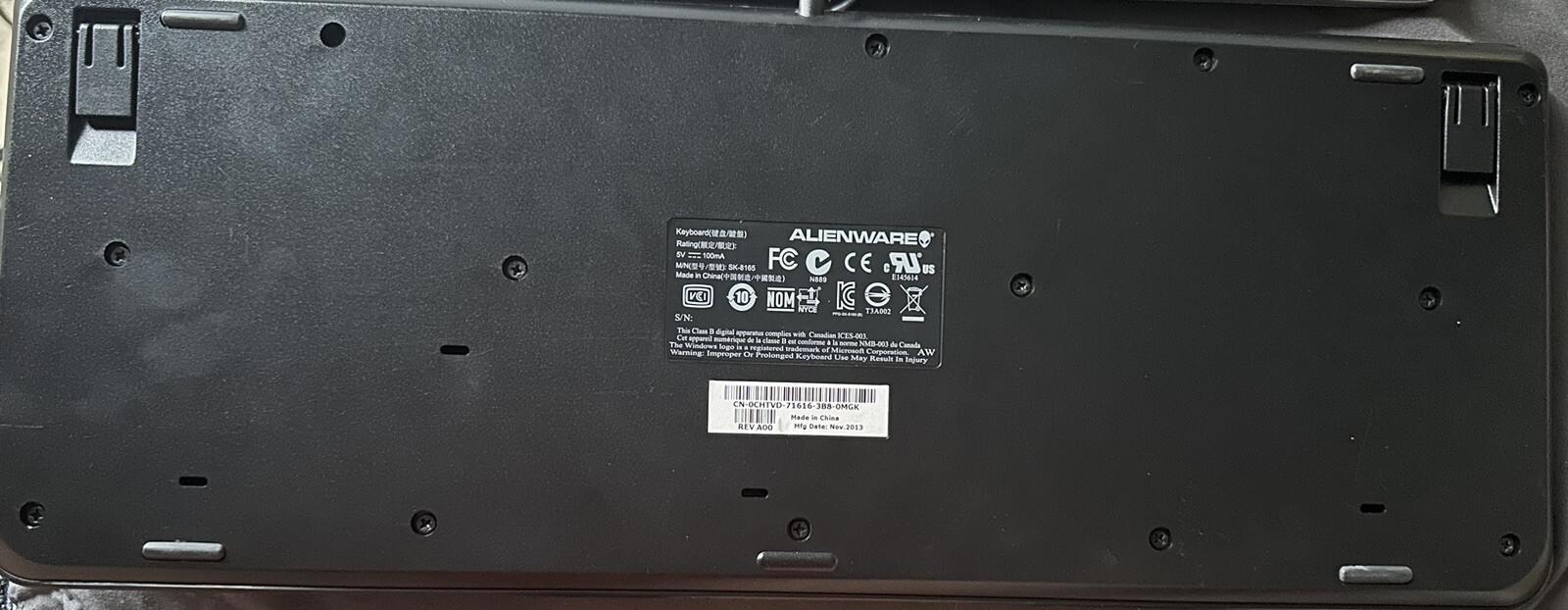 Dell Alienware Multimedia Slim Gaming Keyboard USB SK-8165 | eBay