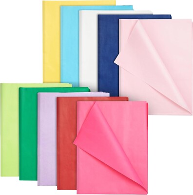 120 farbiges Seidenpapier hochwertig & säurefrei zum Geschenkverpacken und Verpacken