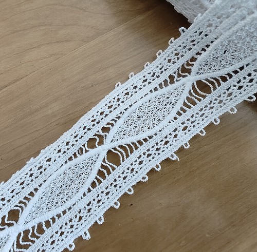 3-7 Yards 2" - 3" Wide Vintage Cotton Crochet Lace Trims Ivory White zhm51 - Picture 2 of 7