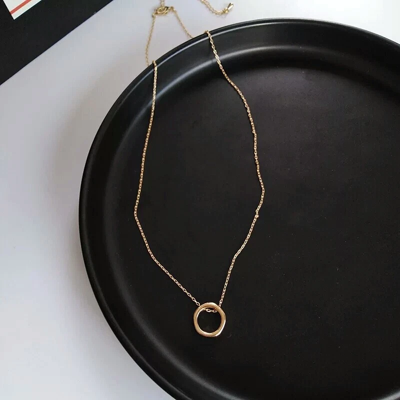 Minimalist Irregular Pendant Necklace For Women 925 Sterling Silver 2022 Fashion - Image 4 of 4