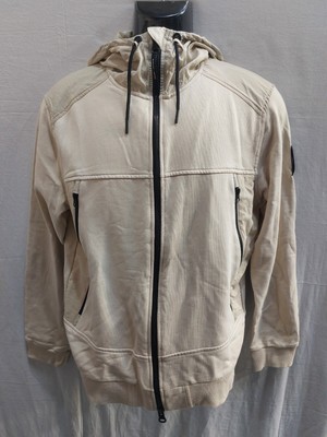 Marshall Artist Modern Tailoring Overdyed Compacta Zip Through Hoodie, Beige - L