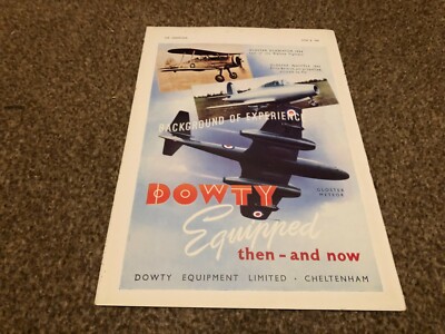 AC58 ADVERT 11X8 DOWTY EQUIPMENT LIMITED : GLOSTER METEOR