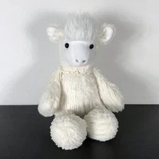 THE MANHATTEN TOY COMPANY CREAM WHITE LLAMA PLUSH STUFFED ANIMAL CIRCA 2017