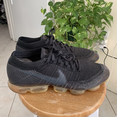 Nike Air Vapormax Flyknit Anthracite Black Orange AH8449-001 Size