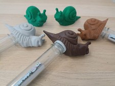 Geocachingversteck aus dem 3D Drucker: Schnecke mit Petling und Logbuch