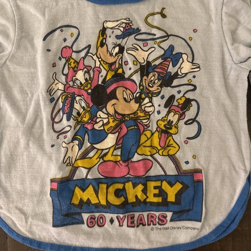 Vintage 80s Disney Shirt Youth Size 4 Long Sleeve 60 years Celebration - Picture 2 of 13