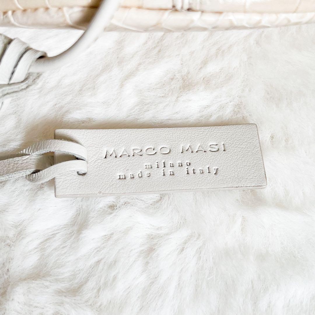 Marco Masi Python Pattern Ivory Drawstring Should… - image 2