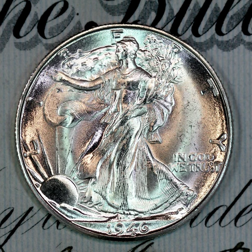 * 1946-D * SUPERB+ GEM BU MS WALKING LIBERTY HALF-DOLLAR * FROM COLLECTION