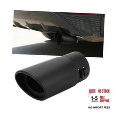 Stainless Steel Car Exhaust Tip, 2.5" Inlet 3" Adjustable Chrome Black/Straight