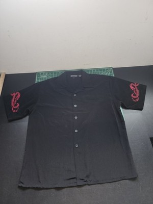 Vintage Dragonfly Dragon Men's Size L Shirt Rockabilly Biker Punk Rock