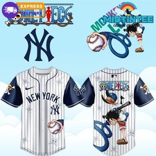 MLB New York Yankee x One Pie ce Baseball Jersey 2025 Size XS-5XL Reprint