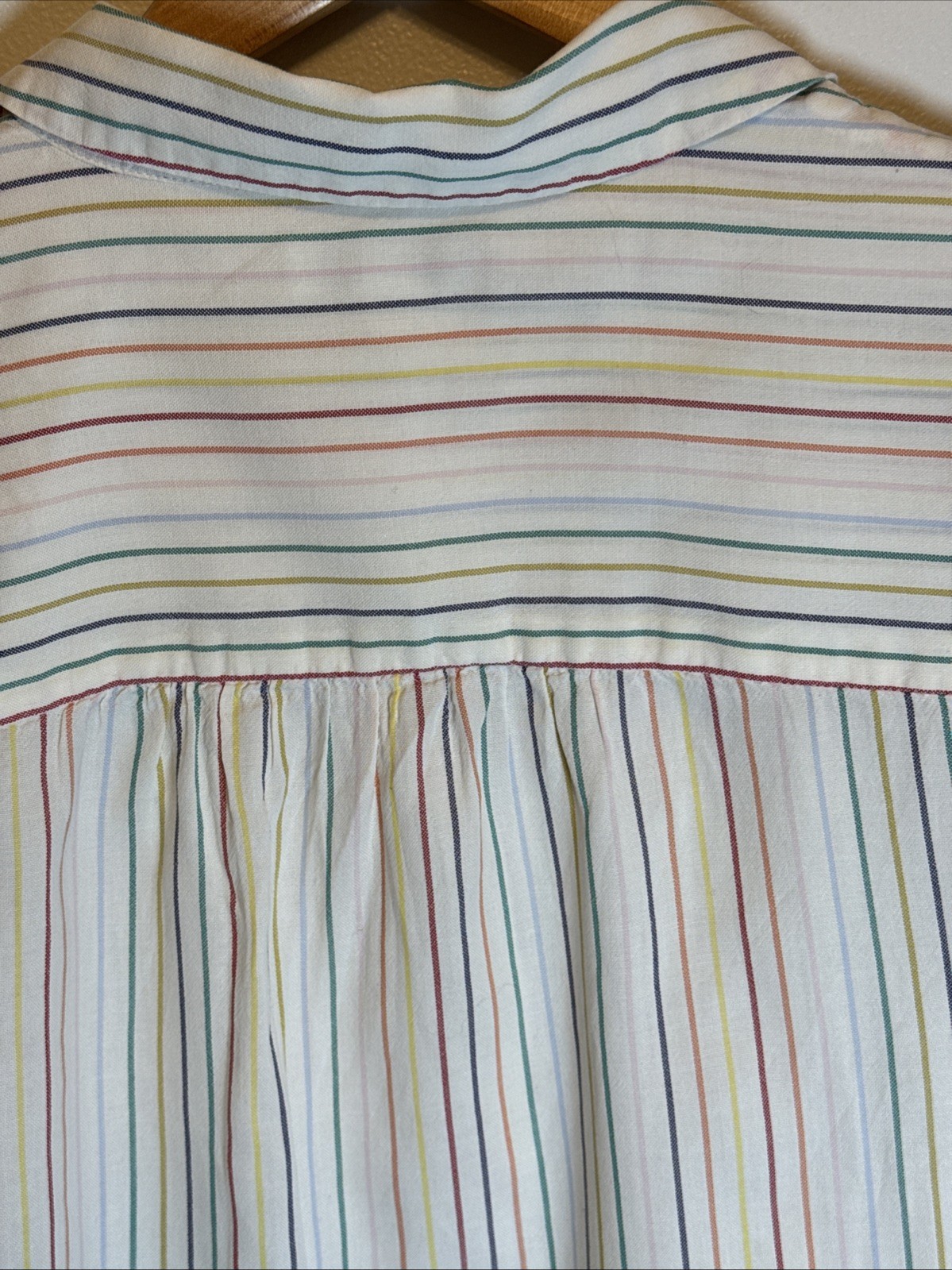 Madewell Button Oversized Multicolored Stripe Sle… - image 6