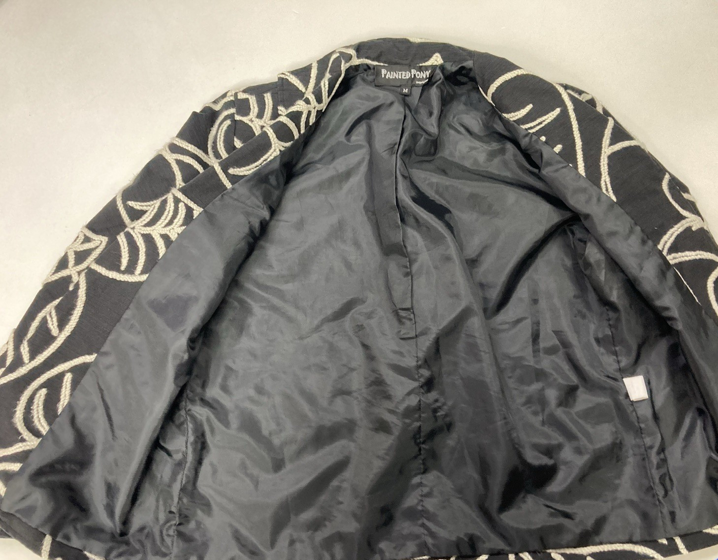 Painted Pony Leaf Pattern Blazer Jacket Women Med… - image 3