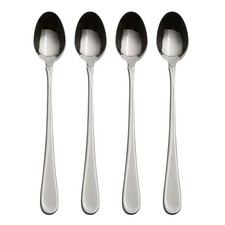 Set of 4 Iced Tea Spoons Flatware Stainless Steel Drink Spoons