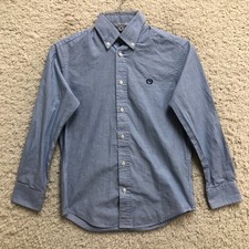 LRL Ralph Lauren Top Shirt 12 Youth Blue Button Down Long Sleeve Casual Boys