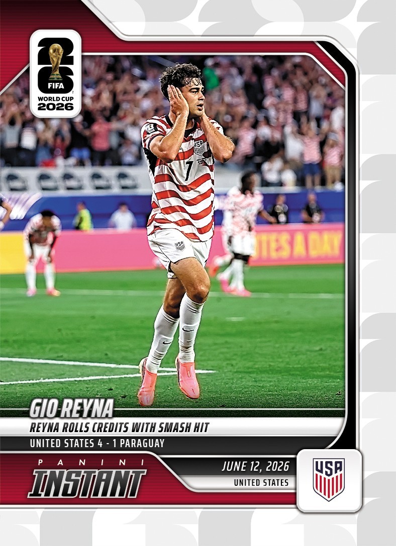 2026 Panini Instant FIFA World Cup Gio Reyna #10 ~ United States ~ PR 395