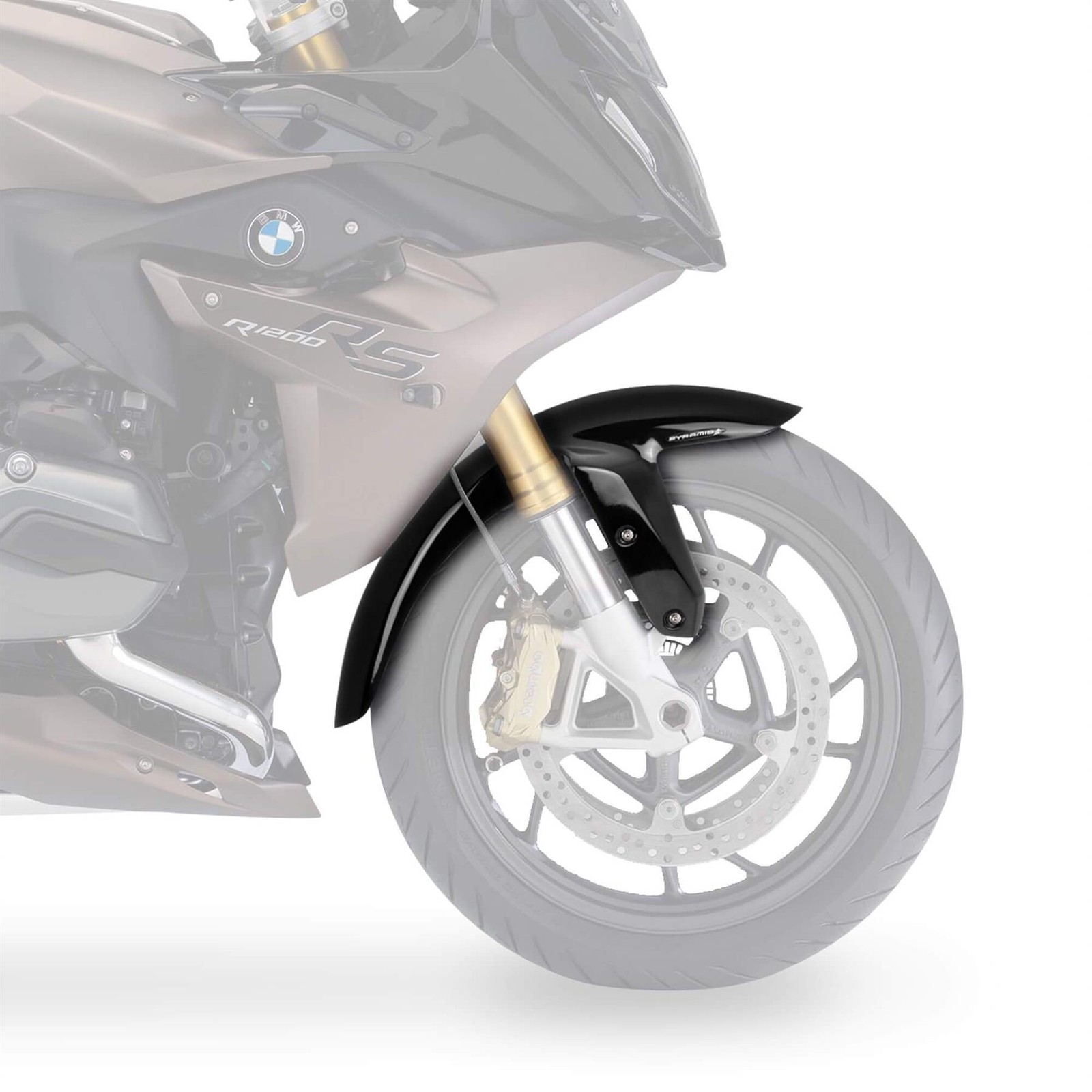 Pyramid Extended Front Mudguard Fender Black BMW R1200 R & RS 15 - 24